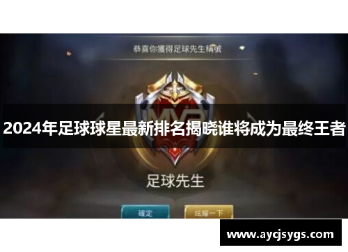 2024年足球球星最新排名揭晓谁将成为最终王者